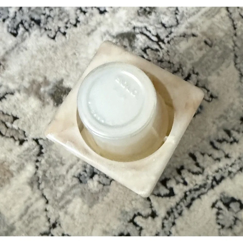 Vintage Dixie Cup Dispenser Faux Marble Bathroom Countertop Pop Up Plastic